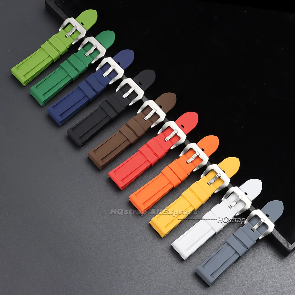 Premium Rubber Watch Strap - Soft Sport Silicone Wristband