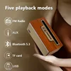Bluetooth Speaker Wireless Subwoofer Radio TF Card USB Soundbar Retro Wooden Multifunctional Outdoor Portable Heavy Bass Boombox 1