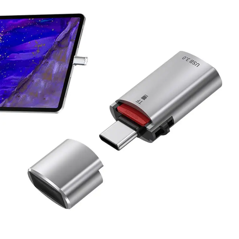 

Кардридер USB C 2-в-1, кардридер USB Type-C для USB 3,0, высокоскоростной кардридер TF, адаптер для SDs TF