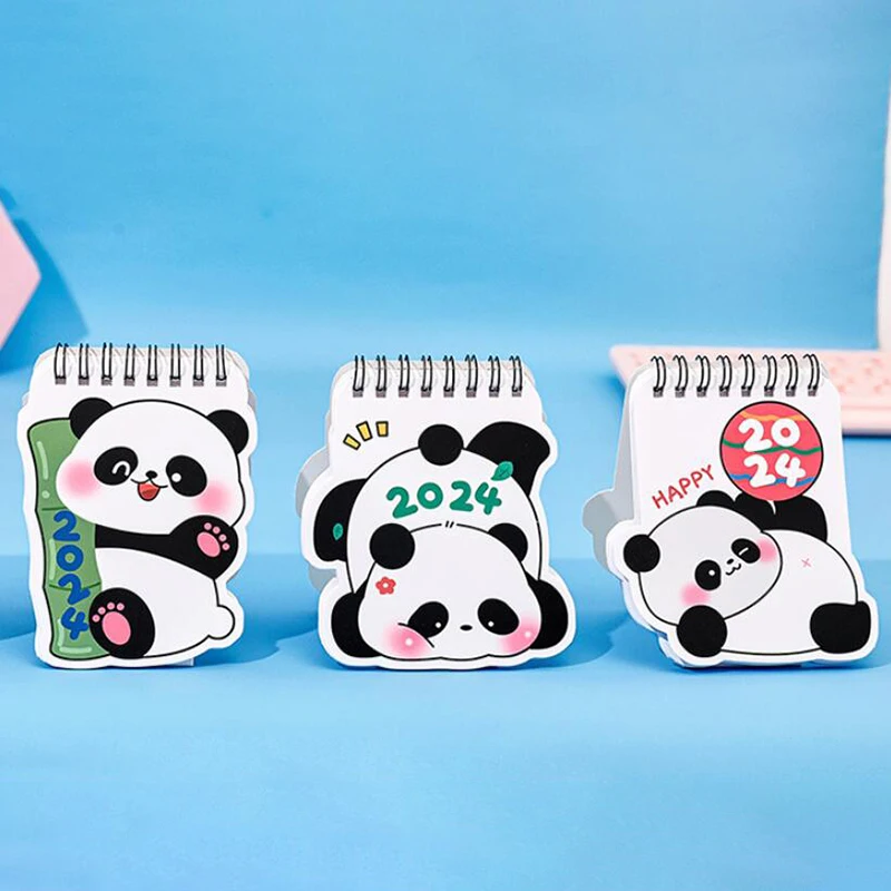 2024 Calendar Kawaii Panda Coil Desk Calendar Dual Daily Weekly Yearly  Agenda Planner Organizer Office Supplies 2023.06-2024.12 - AliExpress