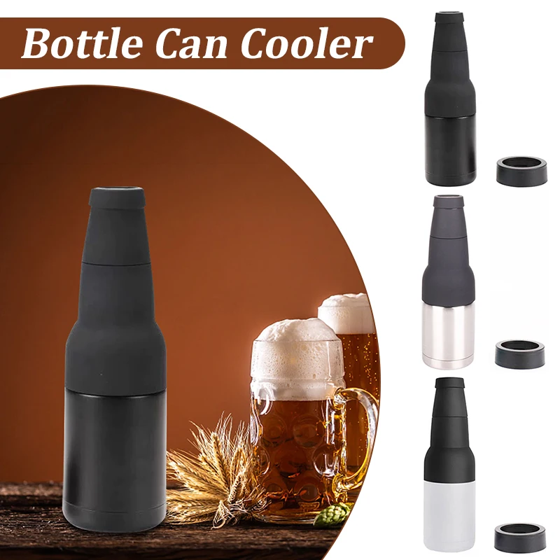 350ml Beer Bottle Can Holder with Bottle Opener Double Wall Vacuum  Insulated Bottle Beer Can Cooler Drink Beverage Cold Keeper - AliExpress