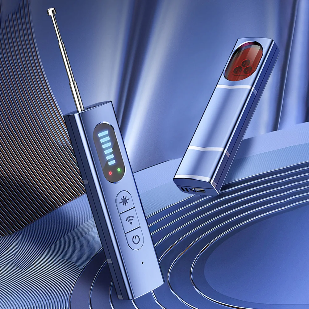 Wireless RF Signal Scanner 5 Levels Adjustable Sensitivity Listening Devices Finder 25H Working Time Electronic Sweeper for Trav