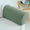 2pcs/set Jacquard Armrest Chair Covers Solid Color Sample Dust-proof Sofa Arm Covers Universal Cover for Living Room Home Decor 5