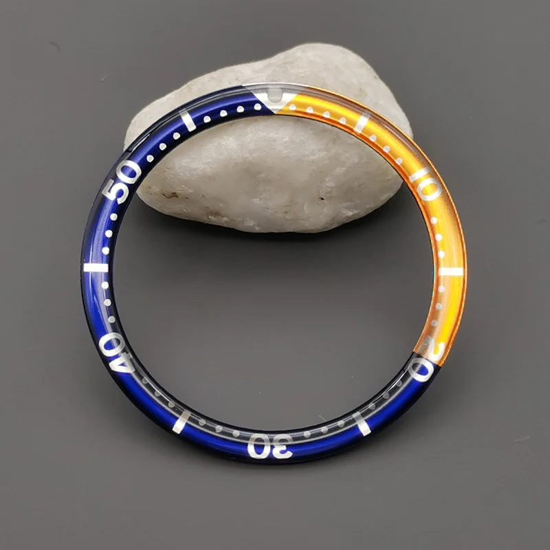 Flat Resin Aluminium Bezel Insert for Watch Cases - 39mmx32mm