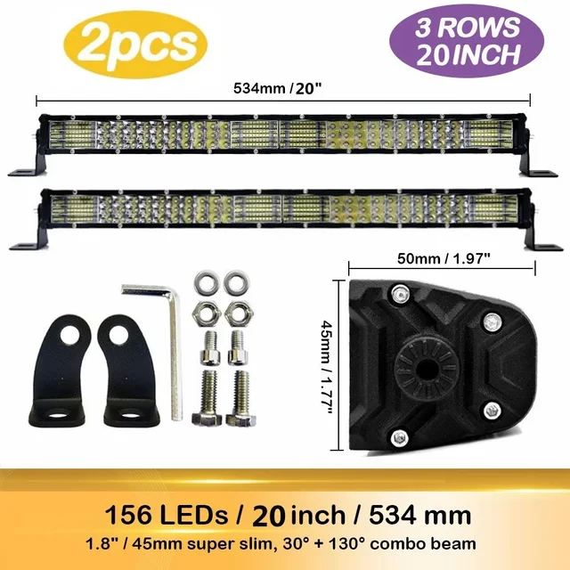 2pc-20in-156led-3row