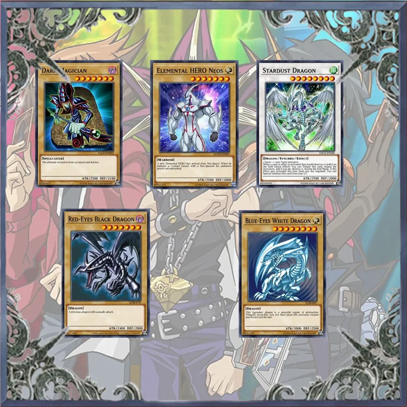 Yugioh Caren'S Card Deck Dark Magician Blue Eyes White Dragon Hero Stardust Dragon Carta Fai Da Te Non Originale Dm A 5Ds
