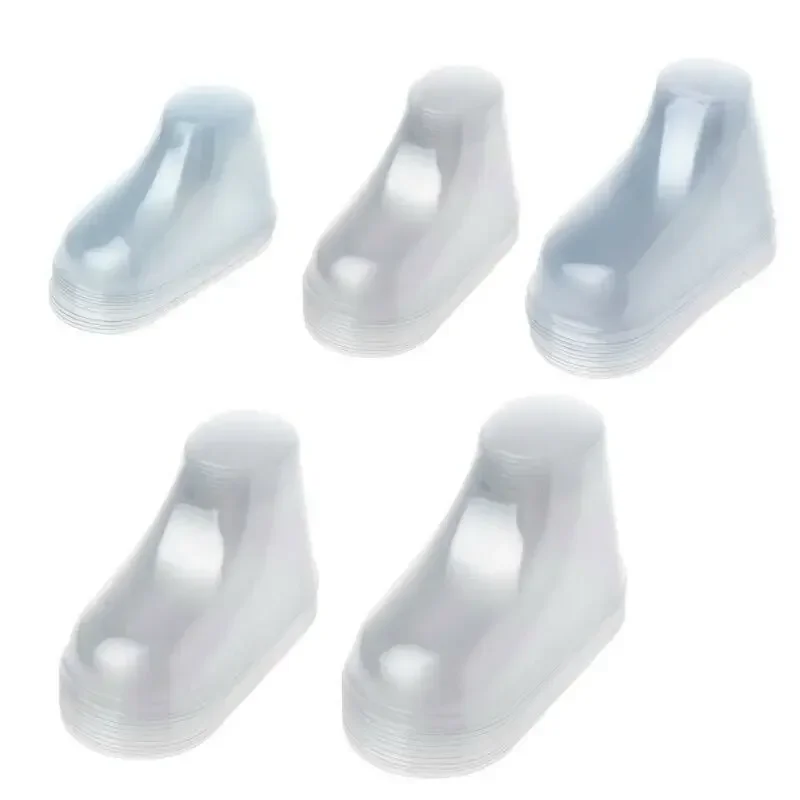 20 Pcs Transparent PVC Clear Plastic Baby Booties Shoes Display Model Baby Socks Showcase Wholesale