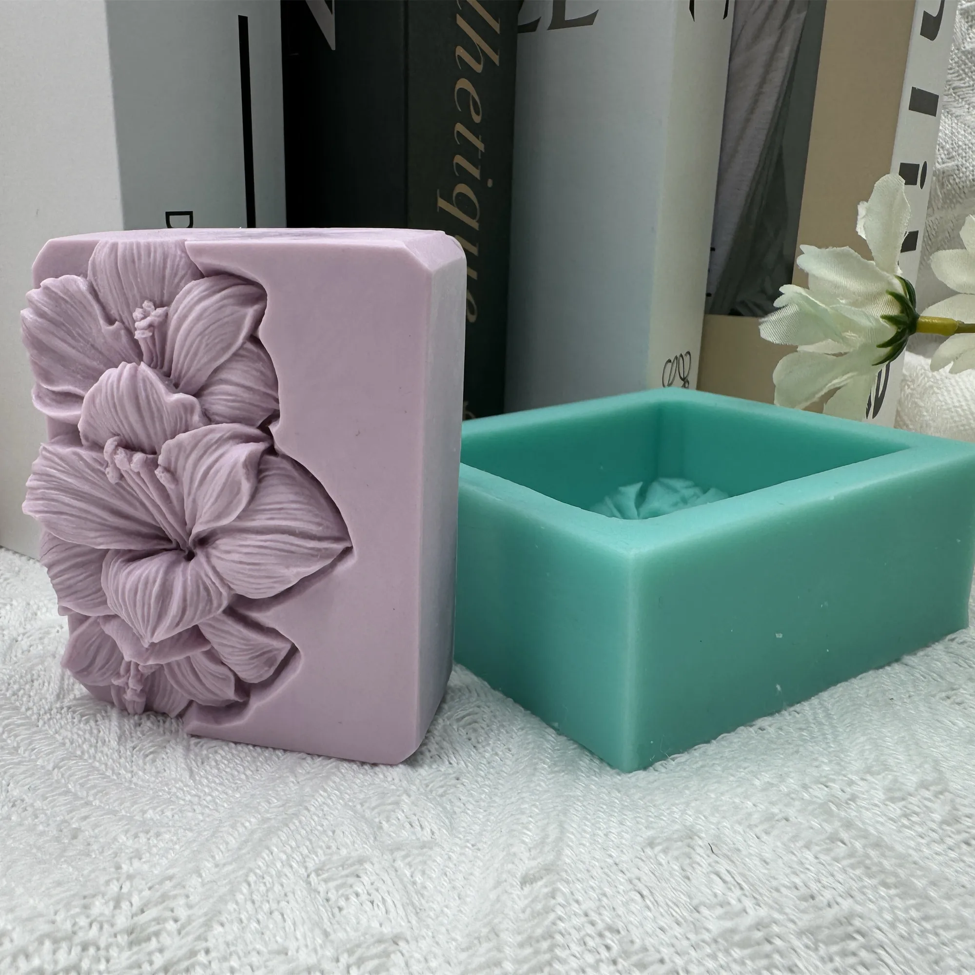 New 3D Flower Silicone Mold for Soap Making Handcraft Candle Wax Molds Aroma Gypsum Resin Decorations Craft Mould