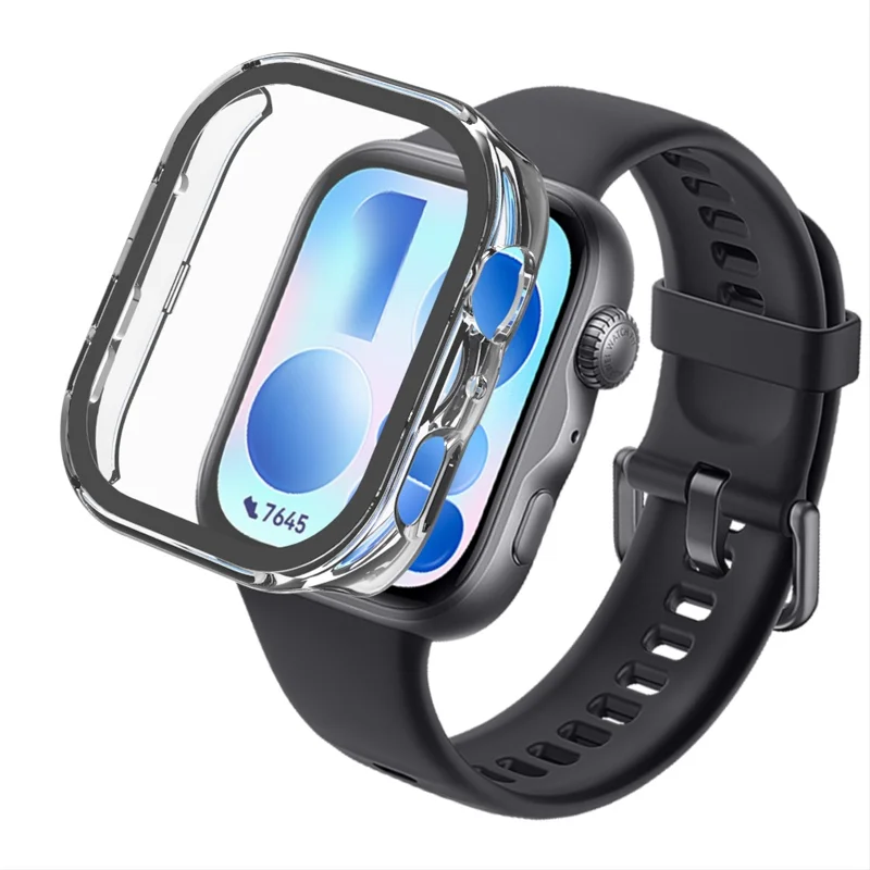 Tempered Glass Screen Protector & Hard PC Bumper for Smartwatch - Enhanced Protection and Style