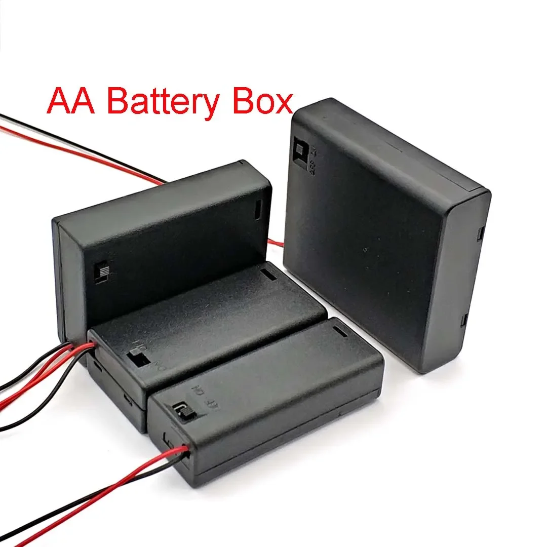 Battery Holder DIY 1/2/3/4 Slot AA Battery Holder Box Case with Switch battery holder