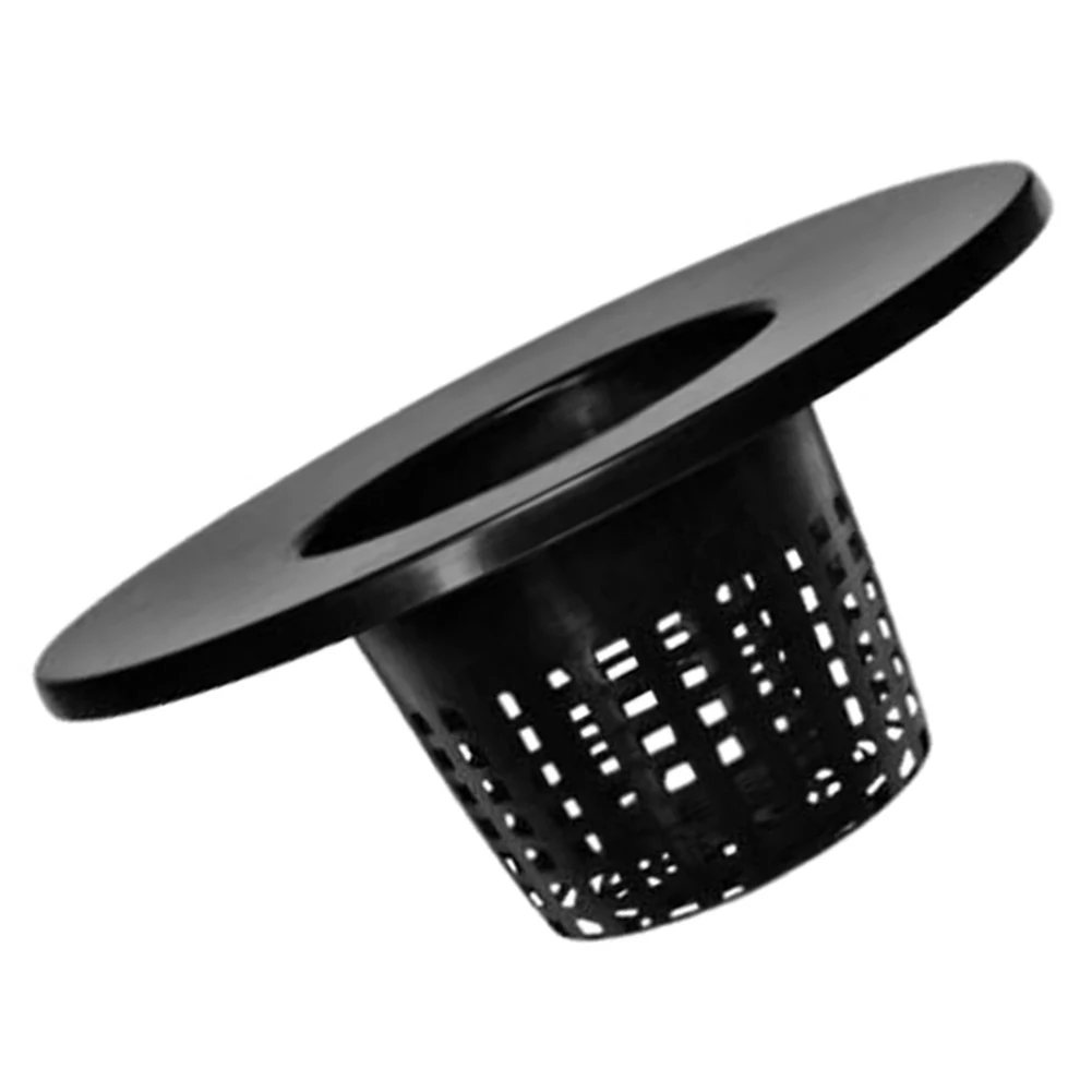 6-Inch Mesh Basket Pot Lids Plastic Mesh Flower Pots For Hydroponics Drainage & Root Growth Gardening Plants Container Pot Black