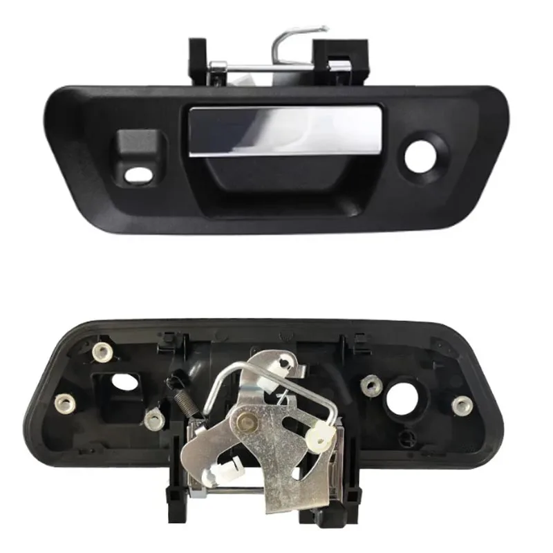 닛산 Navara NP300 2014 2015 2016 2017 2018+ 용 카메라/키 구멍이있는 검정색 자동차 후면 부트 테일 게이트 핸들 래치