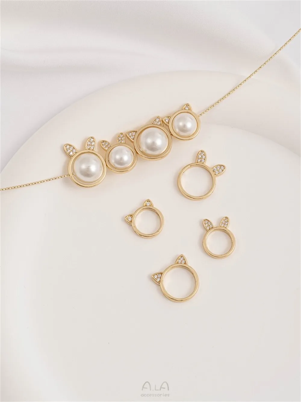 14K позолоченные циркониевые головные