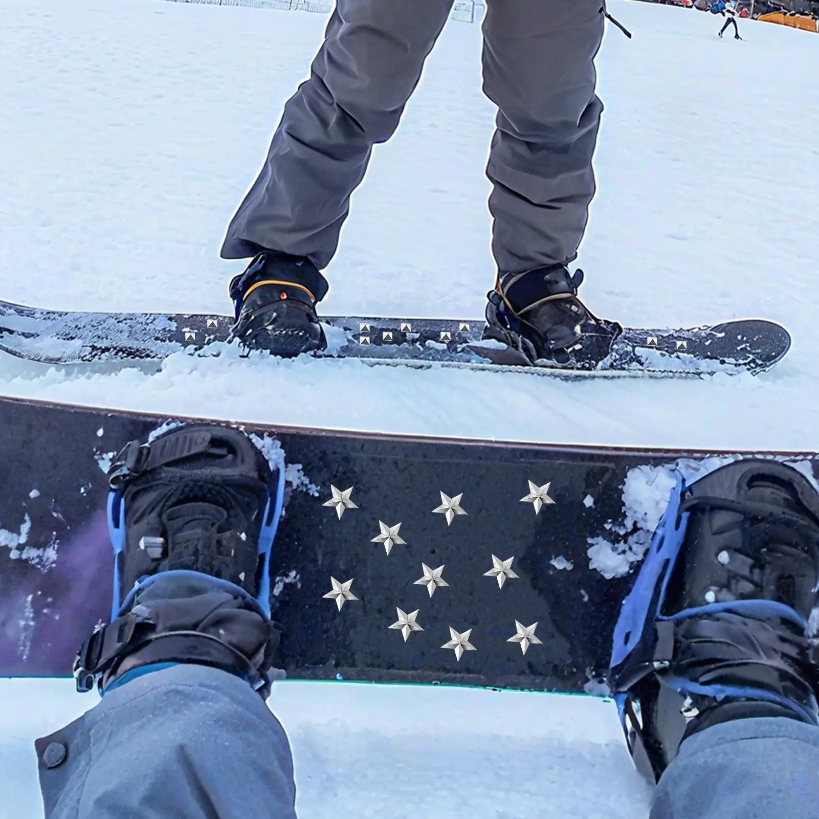 new Snowboard Stomp Pad Non-Slip Geometric Deck Grip 10pcs Traction ...
