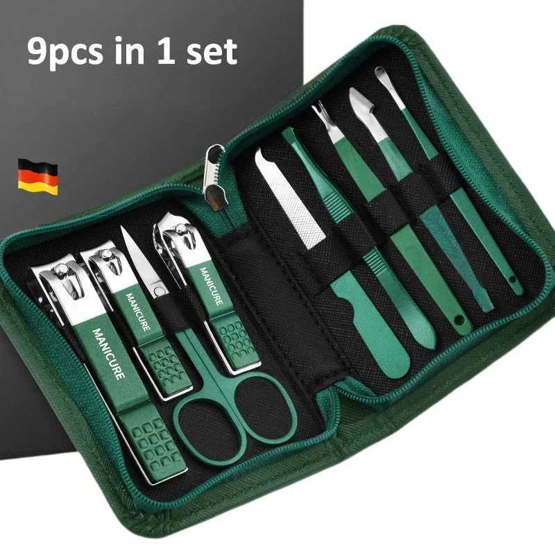 Stainless Steel Nail Care Kit Manicure Pedicure Set with Travel Case