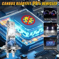 2Pc 5000W High Power H7 H4 LED Bulb Turbo Headlight 6500K 5000000LM 12V 24V CSP Powerful Best H4 LED Diode approved H7 Mini Lamp - Image 5