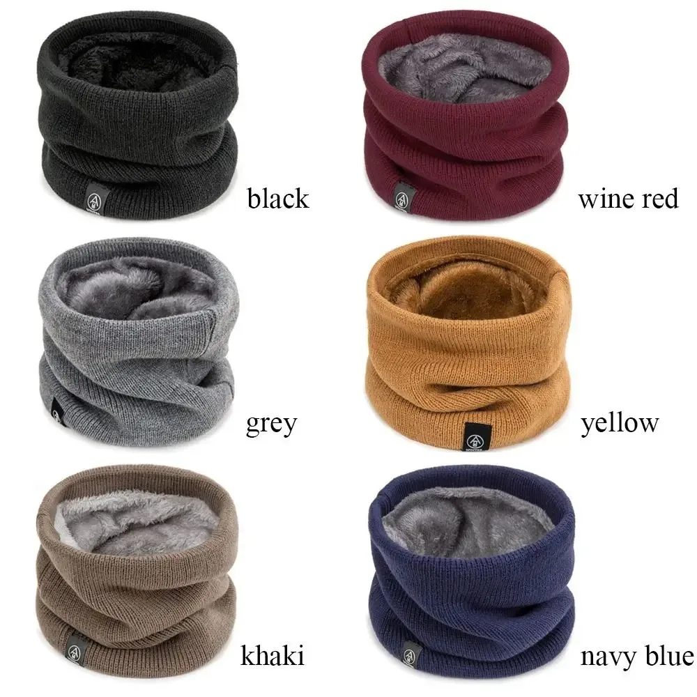 Fashion Women Knitted Scarf Solid Cashmer Like Winter Snood Scarves Lady Warm Wool Fur Thick Unisex Men Neck Scarfs Ring 5
