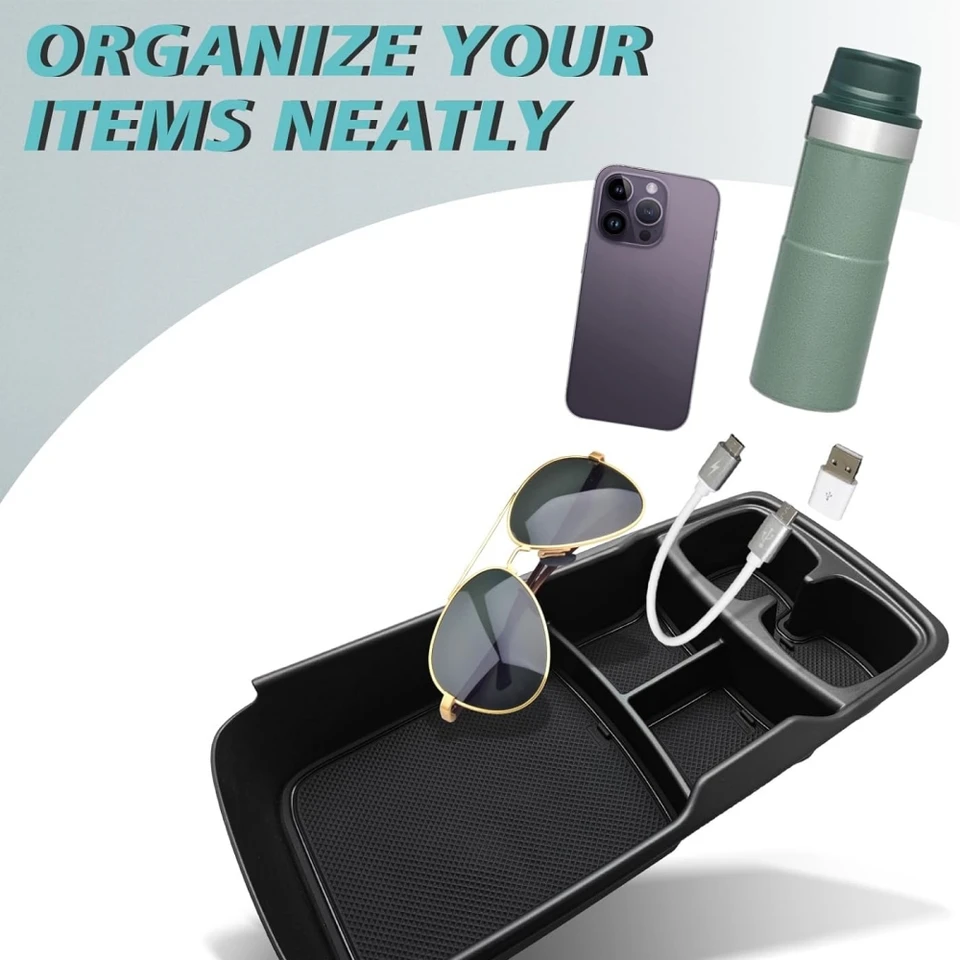 Organizer Console Centrale Per Kia EV6 2022-2023, Portaoggetti In ABS Con Scomparti, Accessori Interni