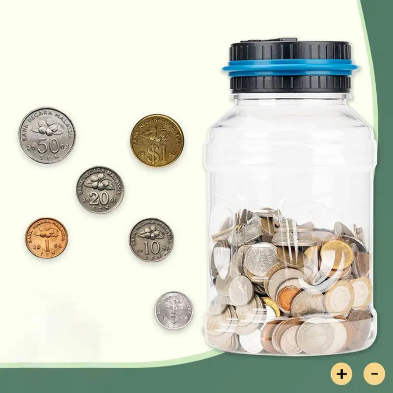 Intelligent Counting Coin Bank Bucket Coin Storage Storage Box Pound Dollar Euro Counter Gift Digital LED Display