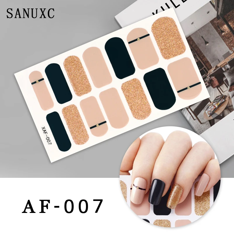 Wholesale Nail Wrap Shiny Art Decor Sticker Full Cover Polish Strip Christmas for Her | Красота и здоровье