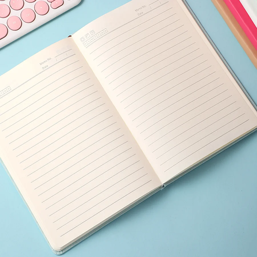 2pc Notebook Leather Office Journal Diary notepad Stationery Student Class lined NoteBook 200pages