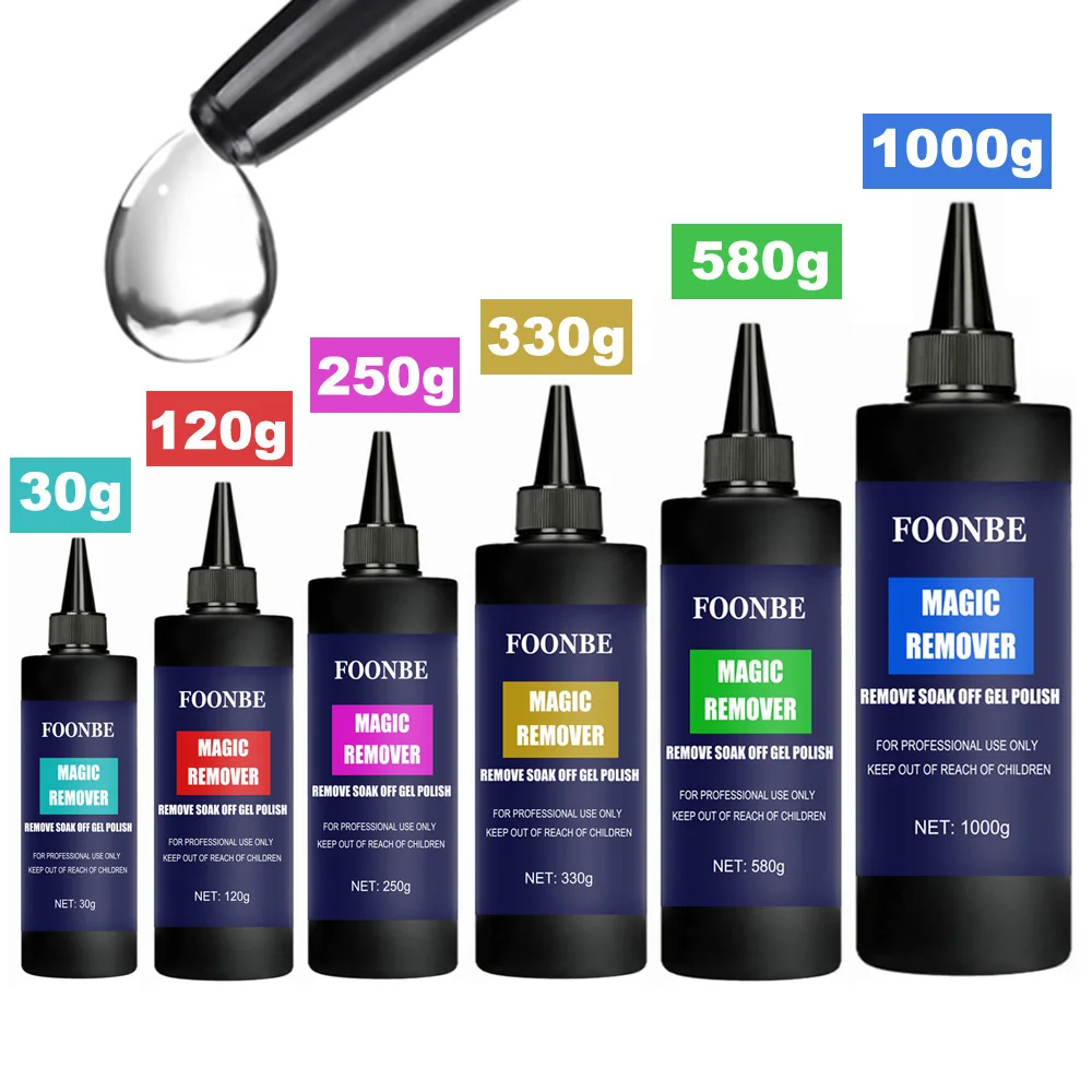 FOONBE Magic Burst Gel Polish Remover Gel Soak Off Sticky Layer Cleaner Nail Degreaser Semi-Permanent Clear Nail UV Remover Glue nail polish remover nail gel remover nail debonder nail glue remover
