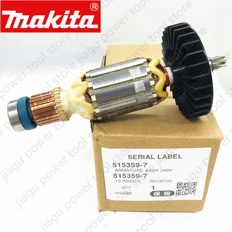 

Armature rotor For Makita 515359-7 HR2600 HR2601 HR2610T HR2610 HR2630 HR2631F HR2611FT HR2630T HR2631FT HR2611F 518157-8