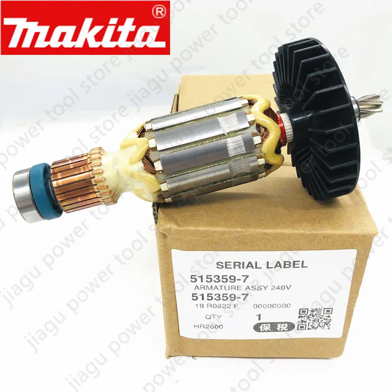 Rotore Indotto Per Makita 515359-7 Hr2600 Hr2601 Hr2610T Hr2610 Hr2630 Hr2631F Hr2611Ft Hr2630T Hr2631Ft Hr2611F 518157-8