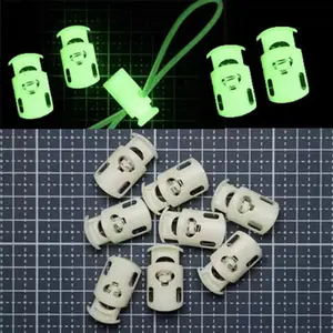 4pcs Accessories Tactical Cord Lock High Quality Luminous Plastic Toggle Stopper Cord Lock Toggle Clip Outdoor Tool