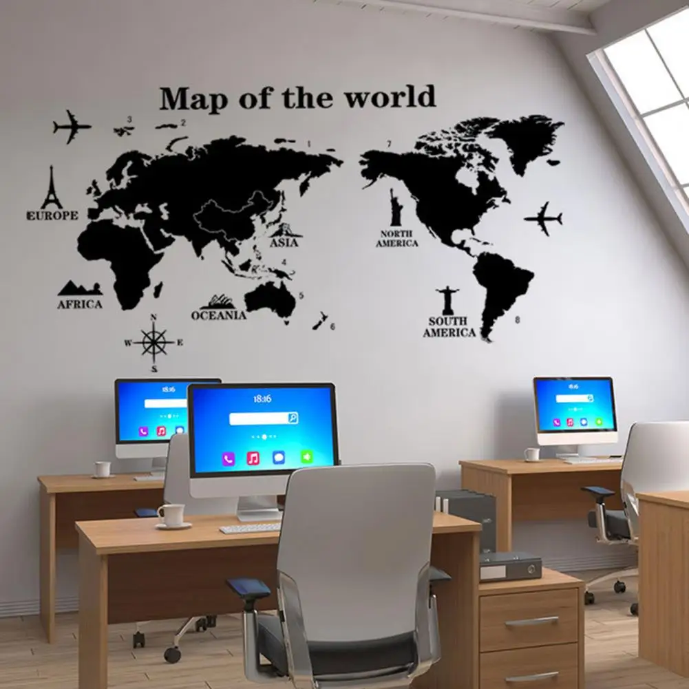 world map black