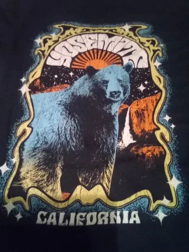 Kid Hazard Yosemite California Bear Blue T-Shirt Taglia M. Nwt Maniche Lunghe O Corte