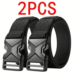 Men's Outdoor Multifunctional Tactical Nylon Belt Set - 120cm (2PC B5 black black)