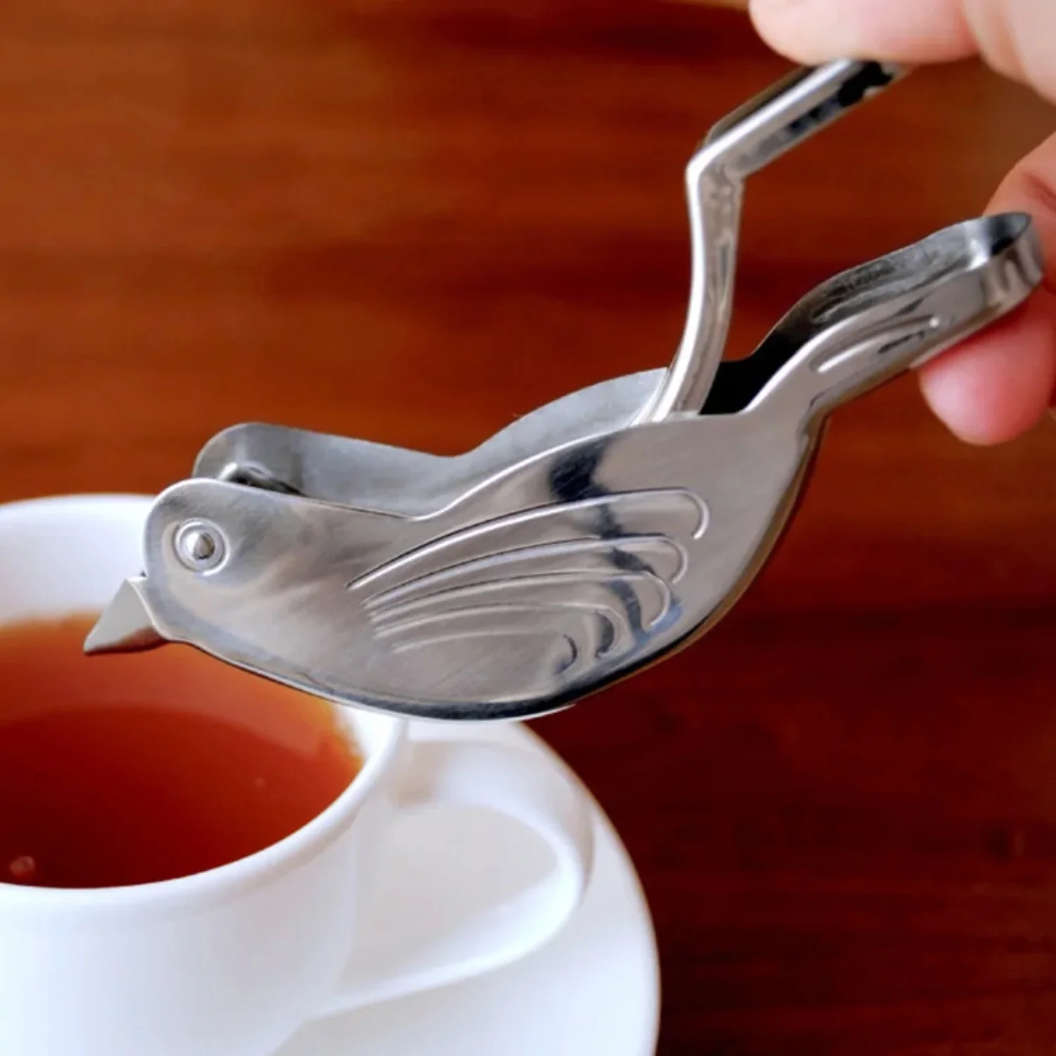 Bird Lemon Wedge Squeezer Anti Corrosion Hand Press Orange Juicer Handheld Portable Metal Citrus Juicer Stainless Steel 6