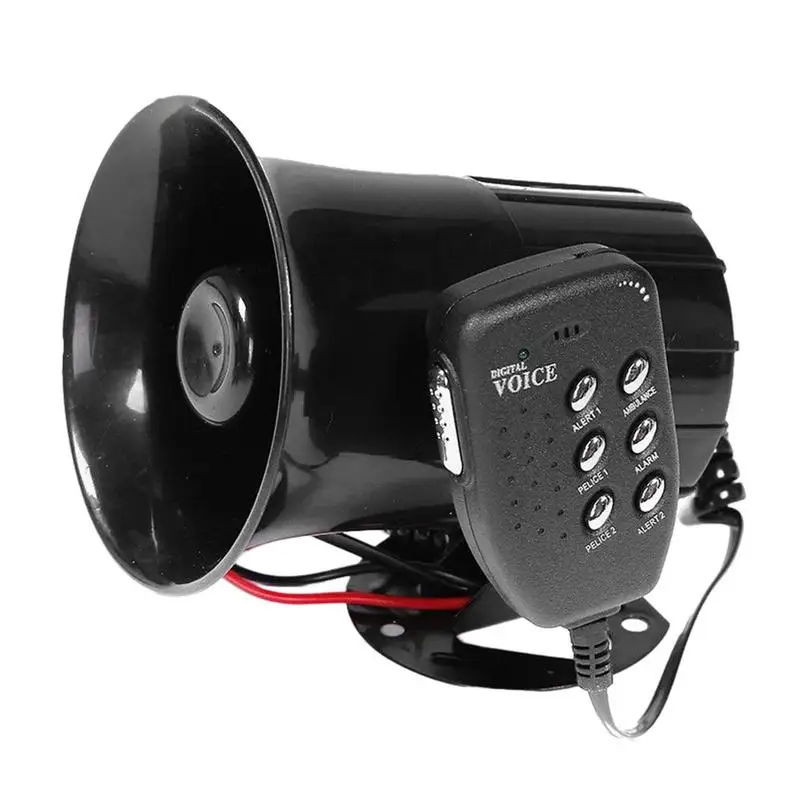 12V Car Alarm Siren Horn Car Siren Horn 6 Tone Siren Speaker Alarm