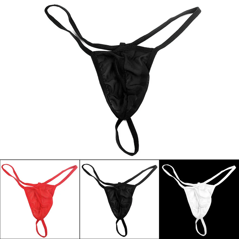 Sexy Men Elastic G-string Thongs Mesh Underwear Low Rise T-back Underpants Briefs Porn Lingerie Male Bikini Sheer Lace Underpant sexy sissy mens underwear with cherry print sweet lovely panties low rise lacing soft male briefs underpants