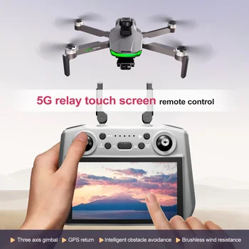 S155 GPS Drone Professionale Macchina Fotografica HD Touch Screen da 7.2 pollici 3-Axis Gimbal EIS Relè Aereo Laser Evitamento Ostacoli Dron Giocattolo