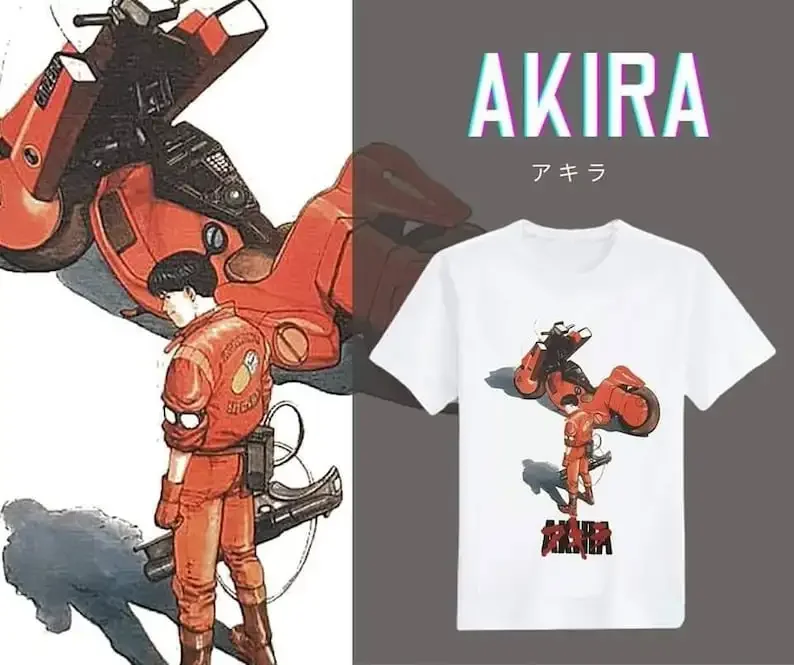 

Akira, Japanese Cartoon Anime white T-shirt