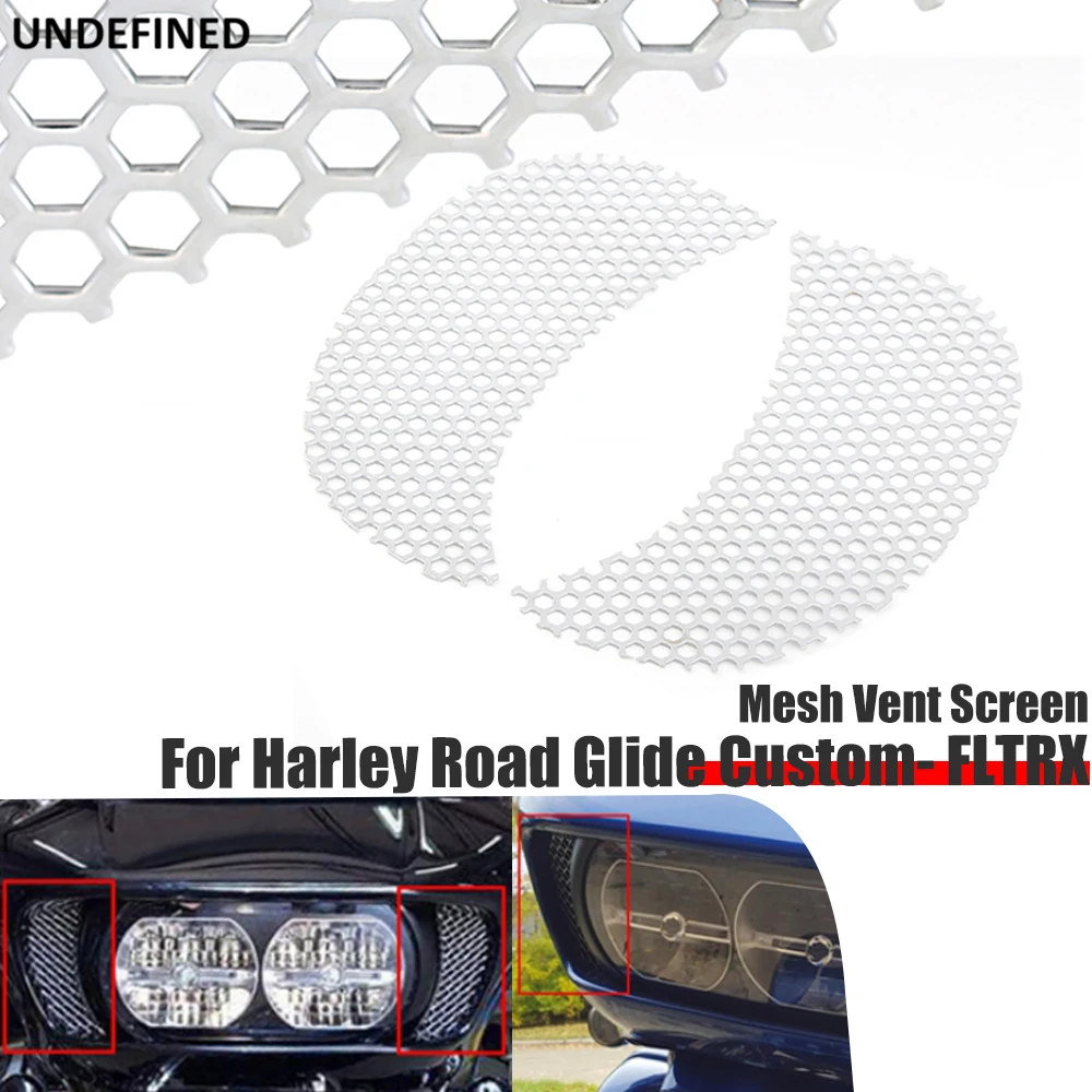 FREE Shipping Over 15 Motorcycle Fairing Mesh Grill Side Vent Screen For Road Glide Custom