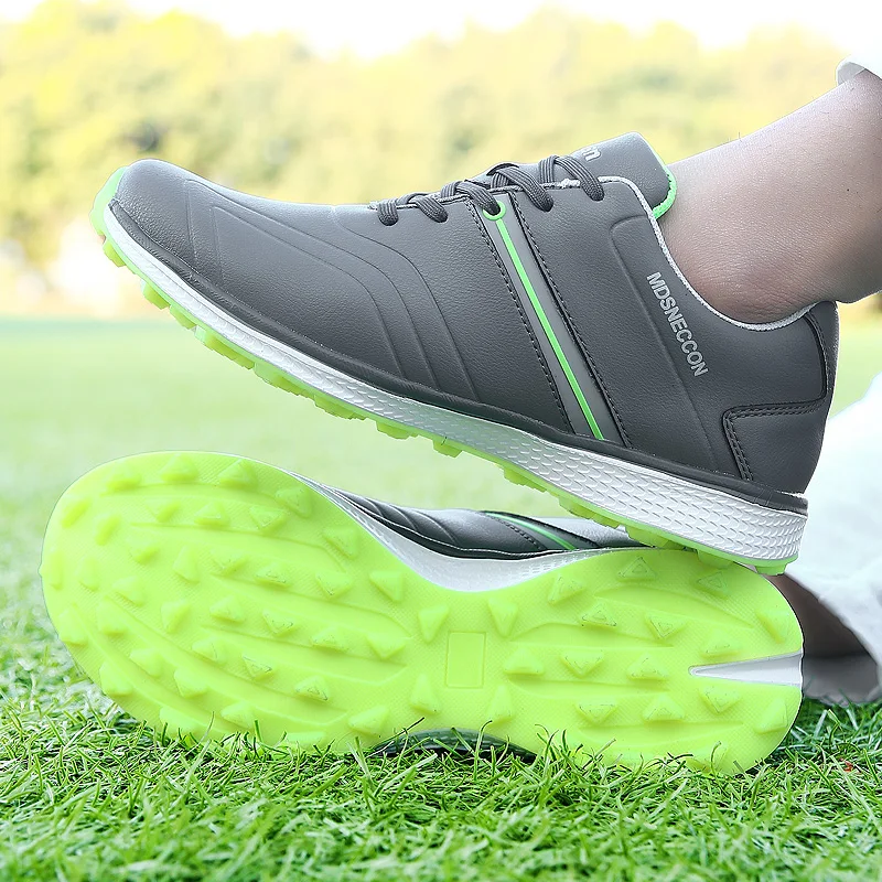 LiXingMing Men Golf Shoes White Large Size Waterproof Cleats Golf Footwear Teenager Outdoor Games Training Golf Sneakers 39-48# 4