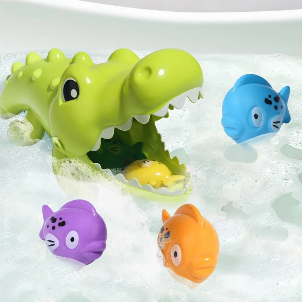 Big Crocodile Bathroom Bathing Toy Eating Small Fish Multiple Types Water Playing Toys Cartoon Fashion Crocodile Water Toy