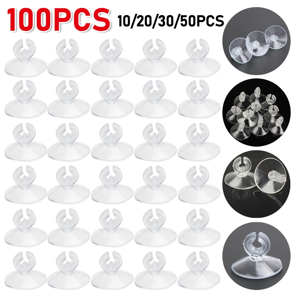 Aquarium Suction Cup Holder Fish Tank Sucker for 4/6mm Air Line Pipe Tube Wire Holder Aquarium Accessories 10-100pcs aquarium suction cup rubber suction cup holders
