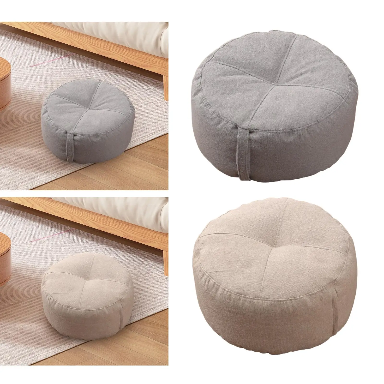 Round Floor Pillow Breathable Soft Seating Cushion Meditation Cushion Floor Cushion for Adults Kids Yoga Sofa Bed Bedroom Studio 4