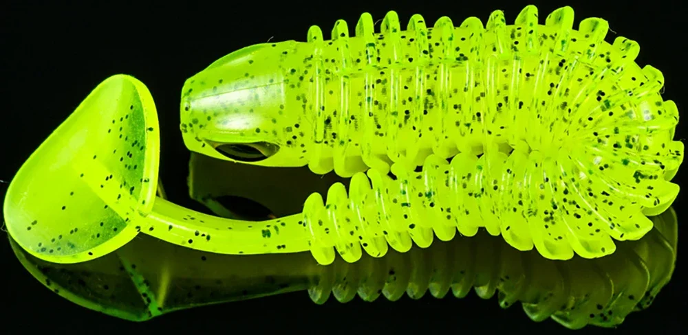 GOBAI Angelköder-Set, 10 Stück, weiche Köder, 3 Stück, versetzter Haken, 6,5 cm, 7,5 cm, 10,5 cm, T-Schwanz, Wurm, Kurbel, Karpfen, Pesca, Swimbait-Ausrüstung, großer Köder – Detail 7