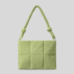 Puffy Laptop Sleeve and Shoulder Bag - Fits 13.3 to 14.5 Inch Notebooks - 13 - 14.5 (MINT GREEN)