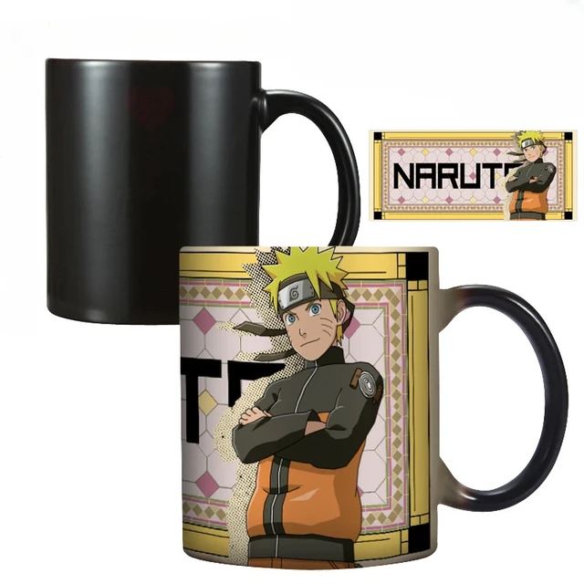 Naruto che circonda la tazza di ceramica che cambia colore ad alta  temperatura tazza di porcellana Naruto Cartoon tazza da tè tazza da caffè  san valentino - AliExpress