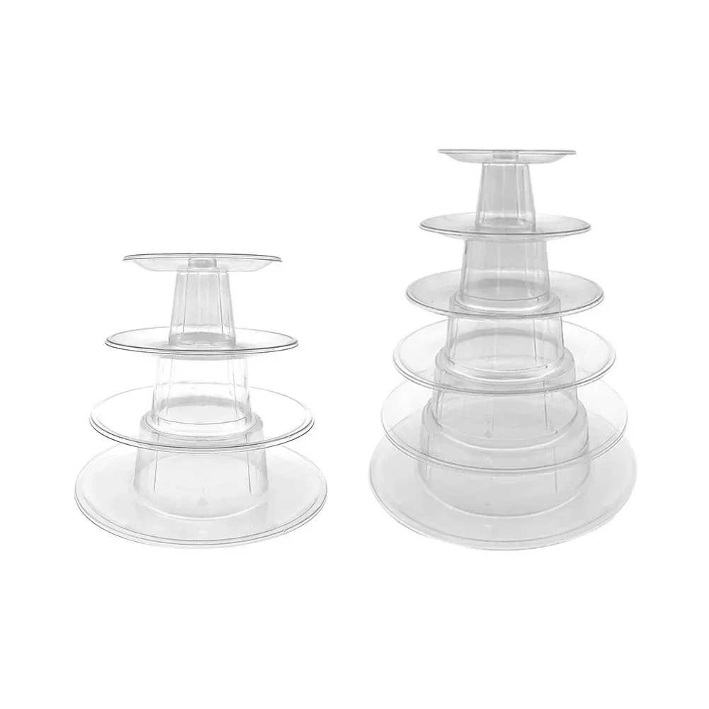 4/5/6 Tiers Wedding Party Dessert Stands Macaron Cupcakes Display Tray Racks Tabletop Fondant Cake Holder for Household