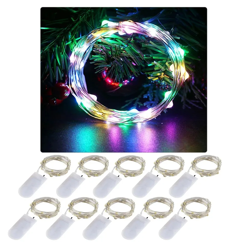 10 Pack Waterproof Mini Fairy Lights Copper With 3 Speed Modes for Christmas Decorations and Outdoor Use Battery Powered 5