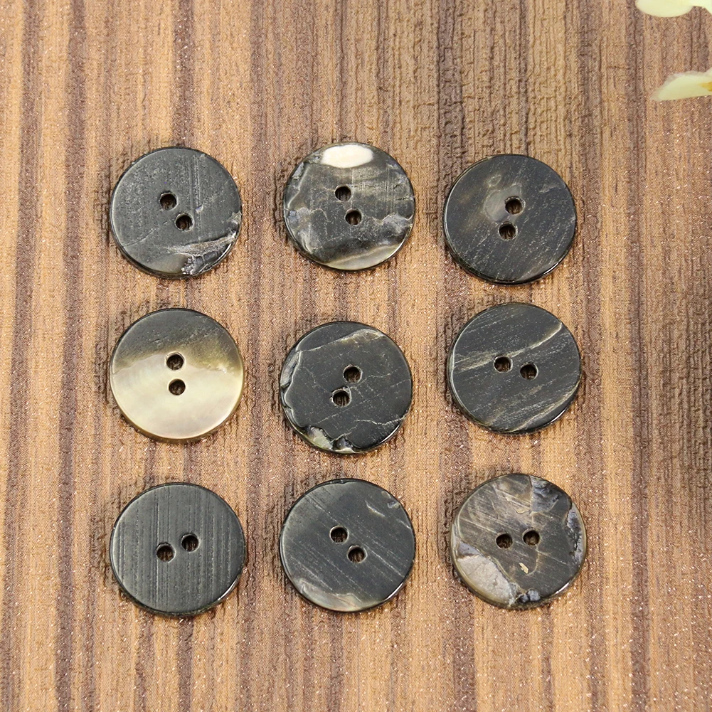 10pcs 10/12/15/18mm 눈부신 오로라 쉘 버튼 천연 블랙 마더 오브 펄 쉘 버튼 커프스 단추 셔츠 블레이저 DIY 스크랩북