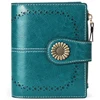 Genuine Leather Fashion RFID Wallet Women Clutch Credit Card Holder  Ladies Zipper Clutch Bag short Wallet  Casual Coin Purse 1