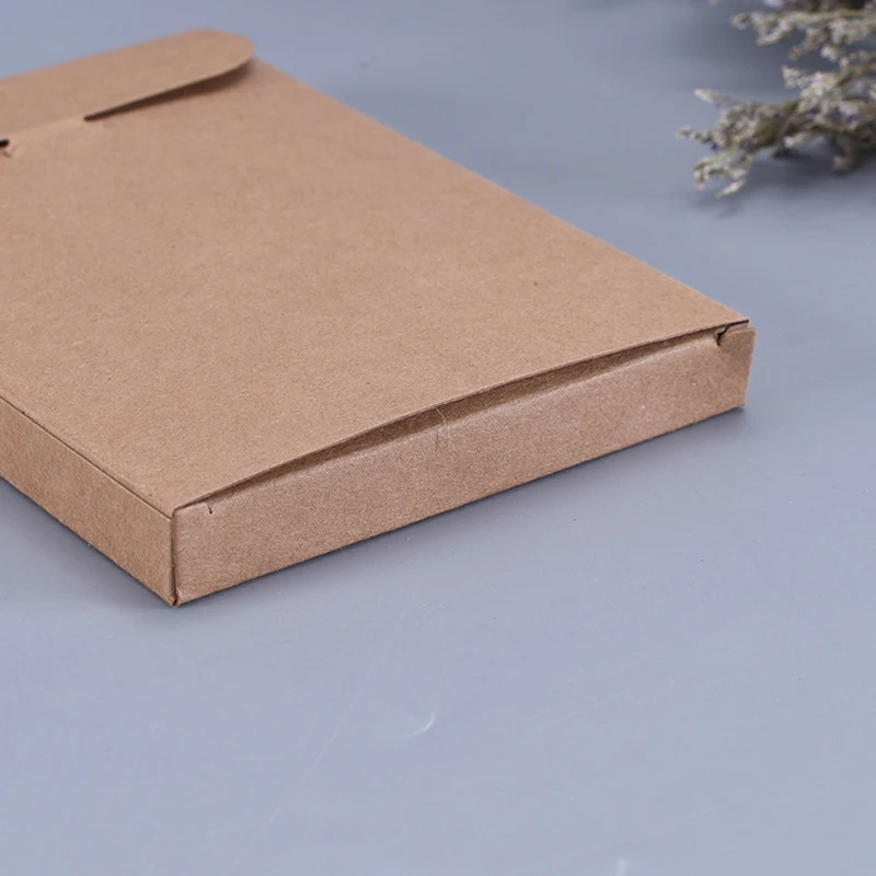 Kraft Paper Postcard Box Folder Photo Storage Envelope Packaging Gift Box Underwear Packaging